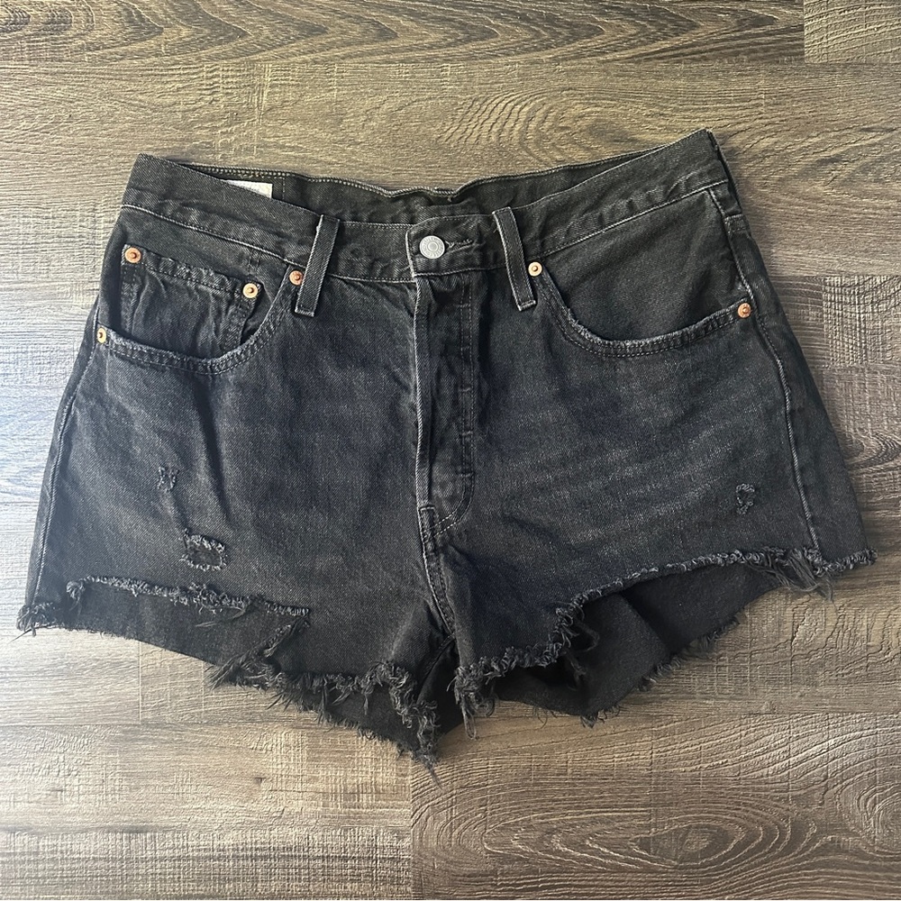 Levi’s 501 Black Denim Shorts